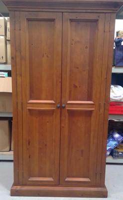 Lot 21 - Pine Wardrobe, 192cm tall, 110cm wide and 64cm...