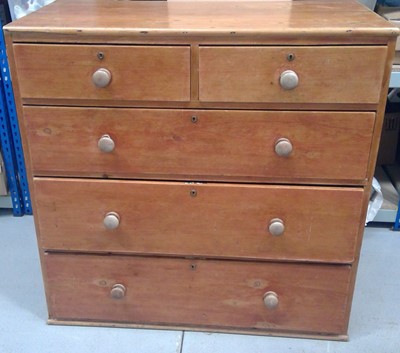 Lot 16 - Victorian, Pine Chest of Drawers. 107cm tall,...