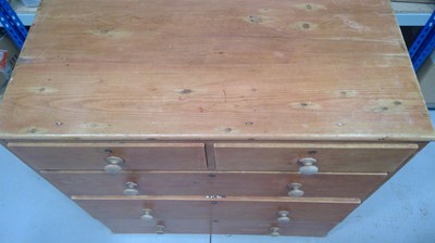 Lot 16 - Victorian, Pine Chest of Drawers. 107cm tall,...