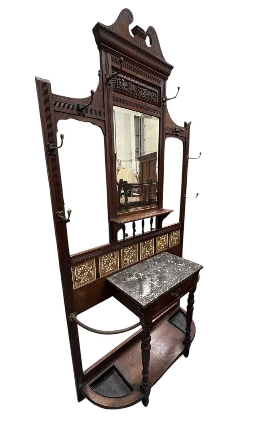Lot 10 - A Victorian / Edwardian Mahogany Hall Stand....