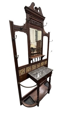 Lot 10 - A Victorian / Edwardian Mahogany Hall Stand....