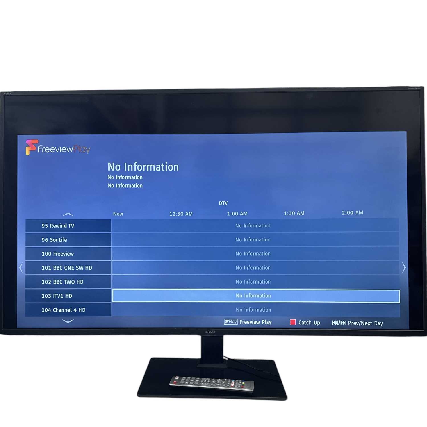 Lot 28 - A Sharp Aquos 49" smart TV.