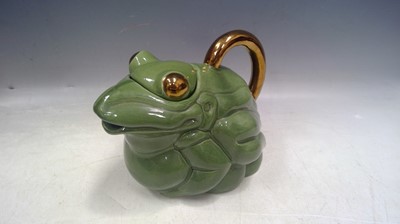 Lot 127 - An Andy Titcombe Frog Teapot, 15cm tall 18cm...