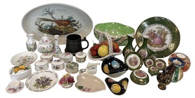 Lot 151 - A Maling lustre peony vase, a Crown Devon...