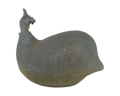 Lot 436 - Guinea Fowl sculpture.