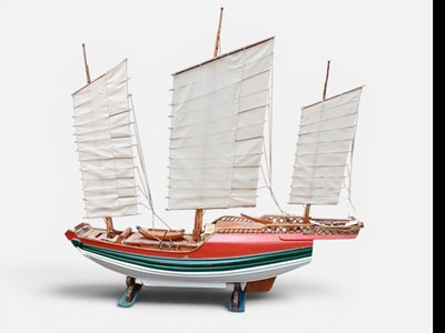 Lot 148 - A model of a Chinese junk.