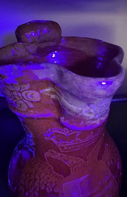 Lot 594 - A good North Devon slipware harvest jug, probably Barnstaple.