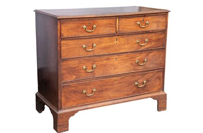 Lot 835 - A George III mahogany chest.