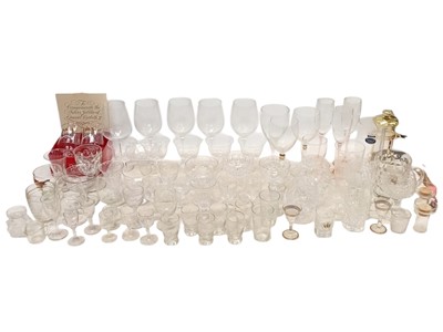 Lot 165 - A large collection of cut & pressed glasses.