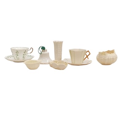 Lot 168 - Six pieces of "Belleek" porcelain dating from...
