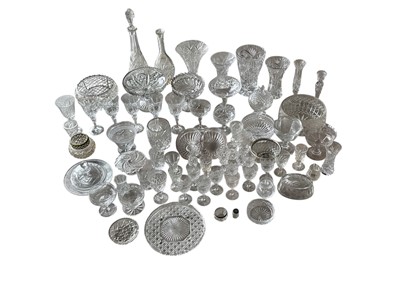 Lot 169 - A silver collared cut glass salt, a signed...