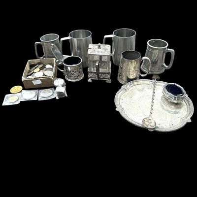 Lot 173 - A selection of silver-plated items, two...