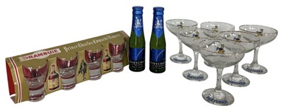 Lot 176 - A set of six Babycham glasses, two unopened...
