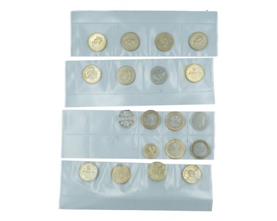 Lot 63 - GB QEII special issue £2, £1 and 50p coins.