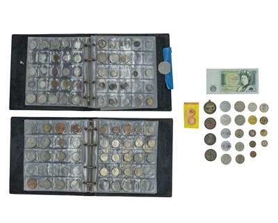 Lot 58 - GB AND WORLD COINAGE - Within two albums, including a little silver.