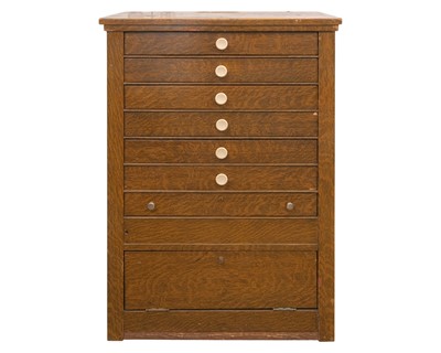 Lot 833 - A grained shop/bank counter.