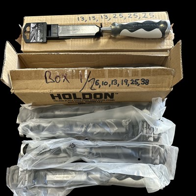 Lot 186 - Twelve new Holdon Black Thru' Tang wood...