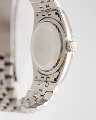 Lot 664 - ROLEX - An Oyster Perpetual Datejust stainless steel gentleman's automatic bracelet wristwatch.
