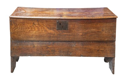 Lot 716 - An oak plank coffer.