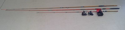 Lot 213 - Three Vintage Sea Fishing Rods and Three...