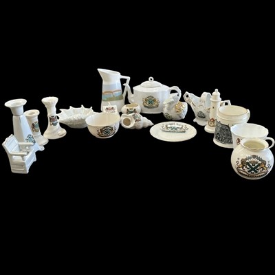 Lot 120 - A collection of crested china, mostly Plymouth...