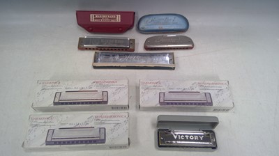 Lot 219 - Vintage and Modern Harmonicas.