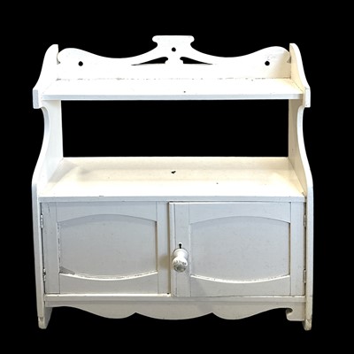 Lot 234 - Vintage painted pine cabinet 56cm tall, 56cm...