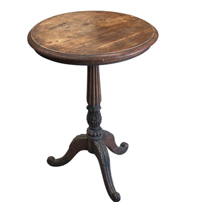 Lot 238 - A mahogany wine table with a nicely carved...