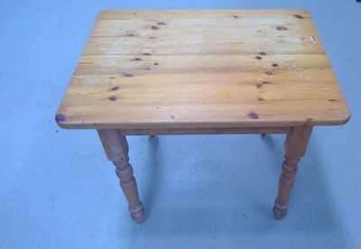 Lot 241 - A Pine Table, 74cm tall, 91cm wide and 69cm deep.