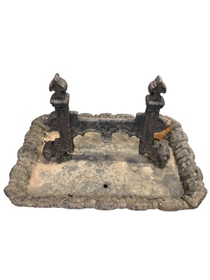 Lot 449 - A Victorian gothic cast iron boot scraper.