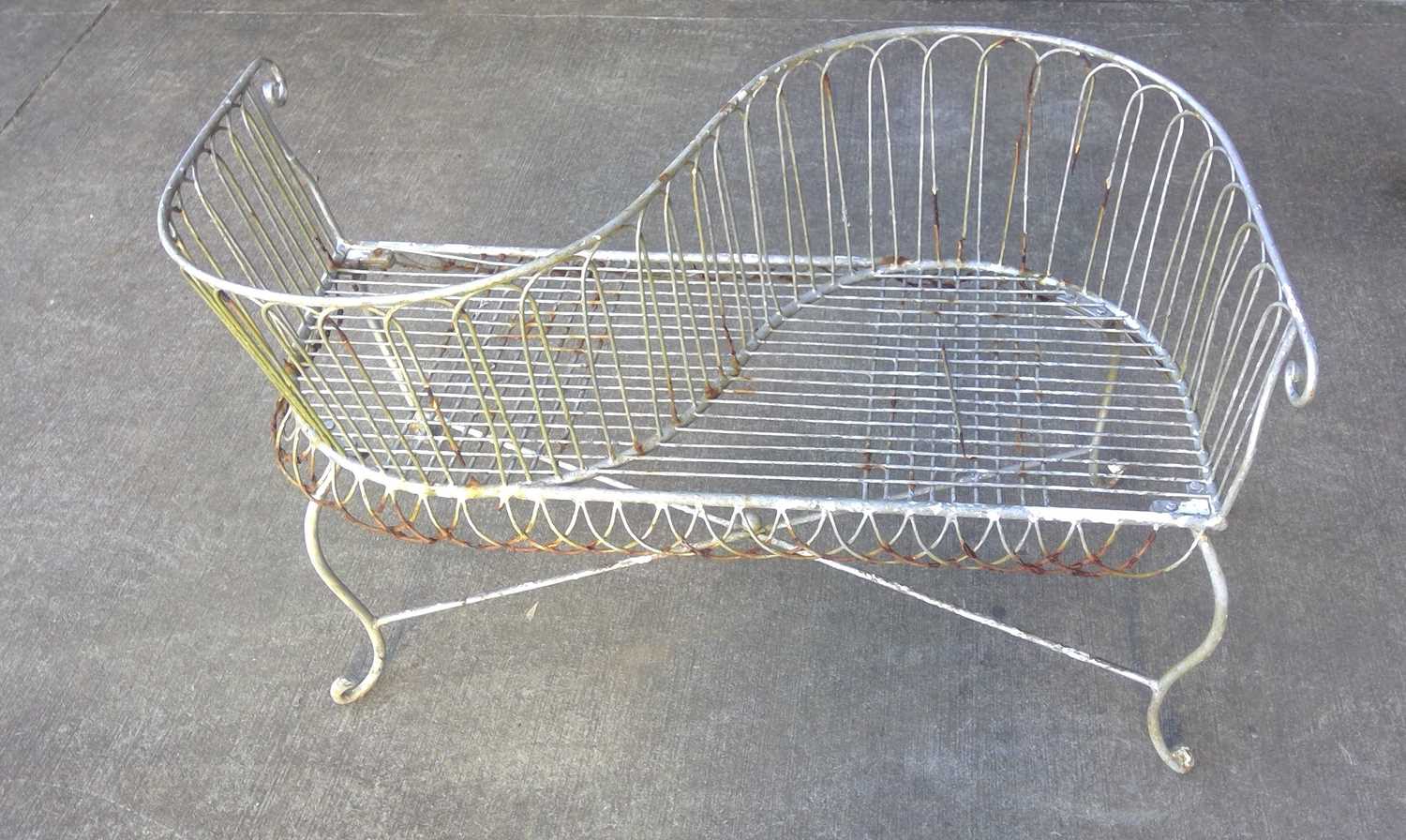 Lot 5 - A Metal Kissing Seat, 74cm tall, 115cm wide...