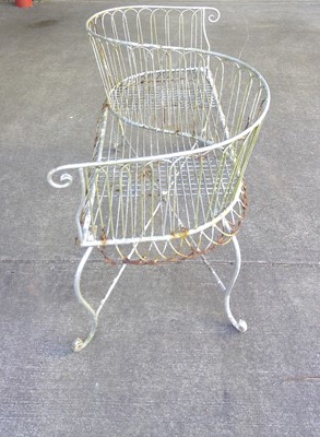 Lot 5 - A Metal Kissing Seat, 74cm tall, 115cm wide...