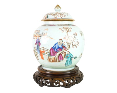 Lot 338 - A Chinese Export Famille Rose punch pot.
