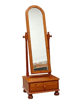 Lot 245 - A Vintage Ducal Pine Cheval full-length...