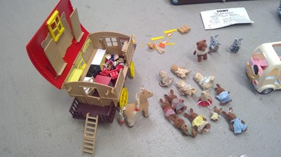 Lot 1 - Sylvanian Families Canal Boat, Family Car, Ice...