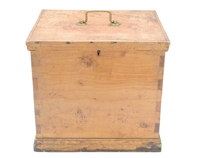 Lot 68 - A 19th century burr elm document box.