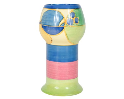 Lot 2 - A Clarice Cliff Fantasque Pastel Melon pattern vase.