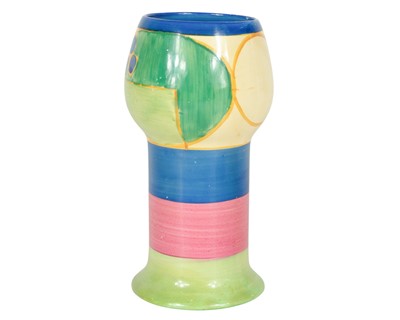 Lot 2 - A Clarice Cliff Fantasque Pastel Melon pattern vase.