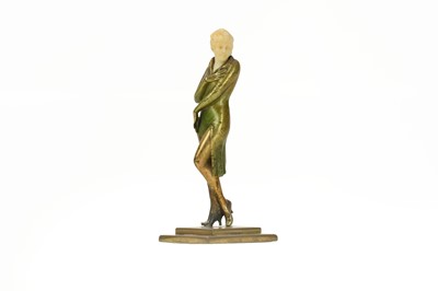 Lot 144 - Attributed to Josef Lorenzl (1892-1950), an Art Deco cold painted bronze and ivory figure.