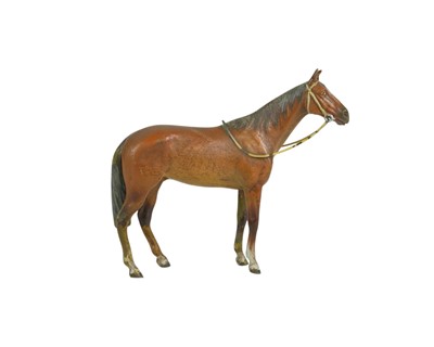 Lot 54 - An Austrian cold painted bronze figure of a horse.