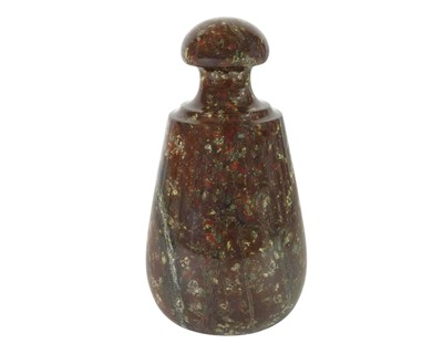 Lot 62 - A Cornish serpentine turned door stop.