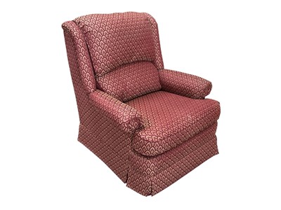 Lot 199 - A comfortable armchair with patterned...