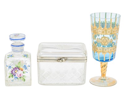 Lot 545 - A WMF crystal tea caddy casket.