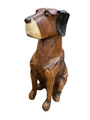 Lot 184 - A contemporary carved wood sculpture.