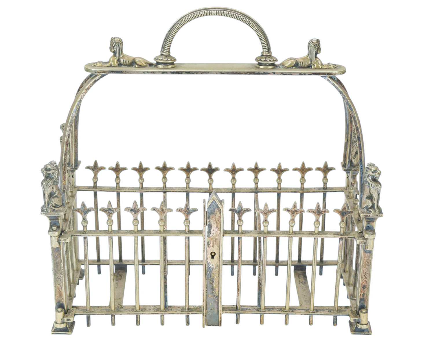 Lot 26 - An Egyptian Gothic revival tantalus frame.