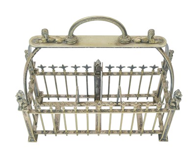 Lot 26 - An Egyptian Gothic revival tantalus frame.