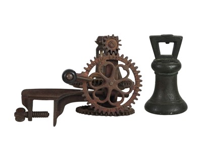 Lot 15 - A bronze 4lb bell weight.