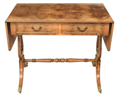 Lot 861 - A burr walnut sofa table.