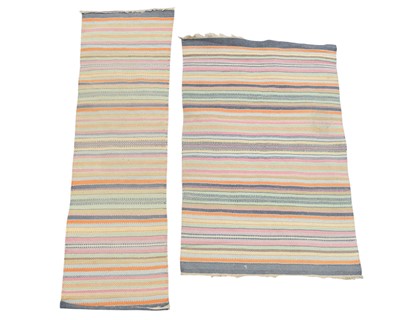 Lot 402 - Two contemporary flatweave wool rugs.