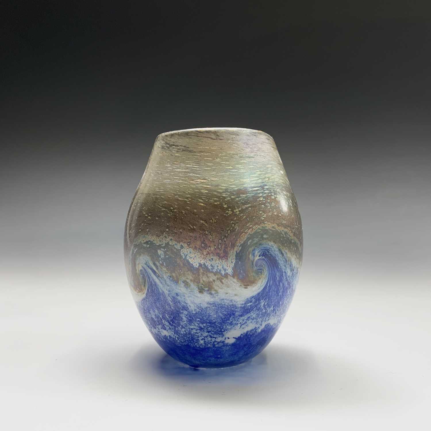 Lot 814 - A Norman Stuart Clarke art glass vase,...